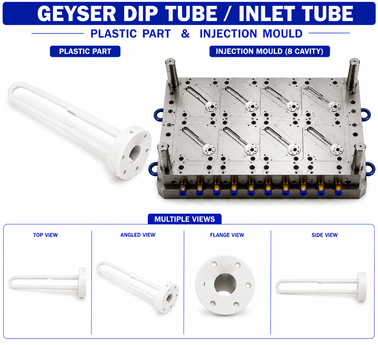 Geyser Plastic Inlet Tube Mould and Moulding Service